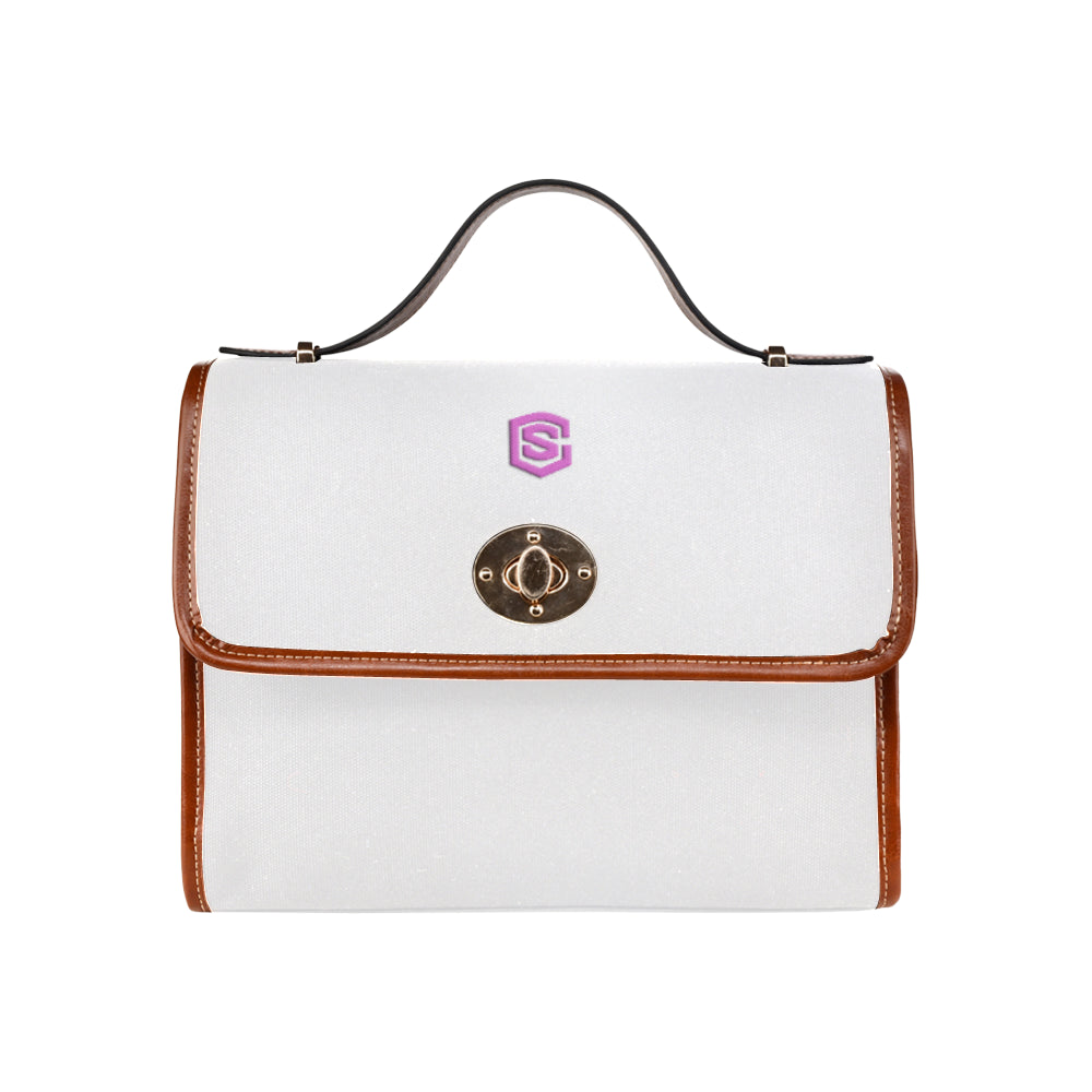 GRAY WATERFROOF CANVAS BAGPINK logo Waterproof Canvas Bag/All Over Print (Model 1641)