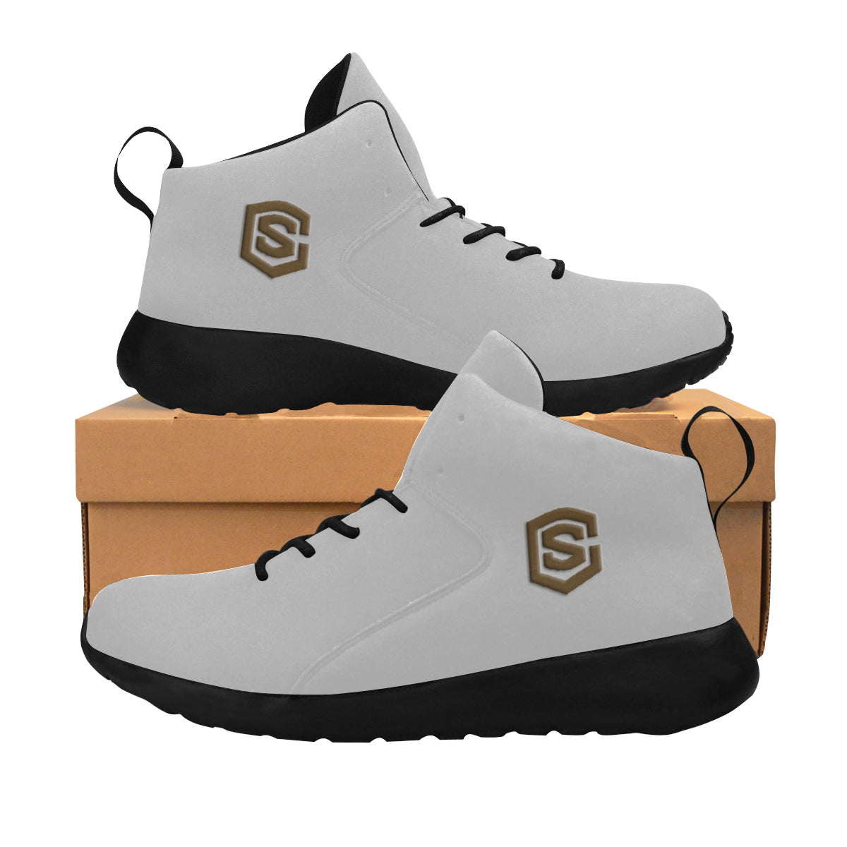 brown logo Men's Chukka Training Shoes (Model 57502)