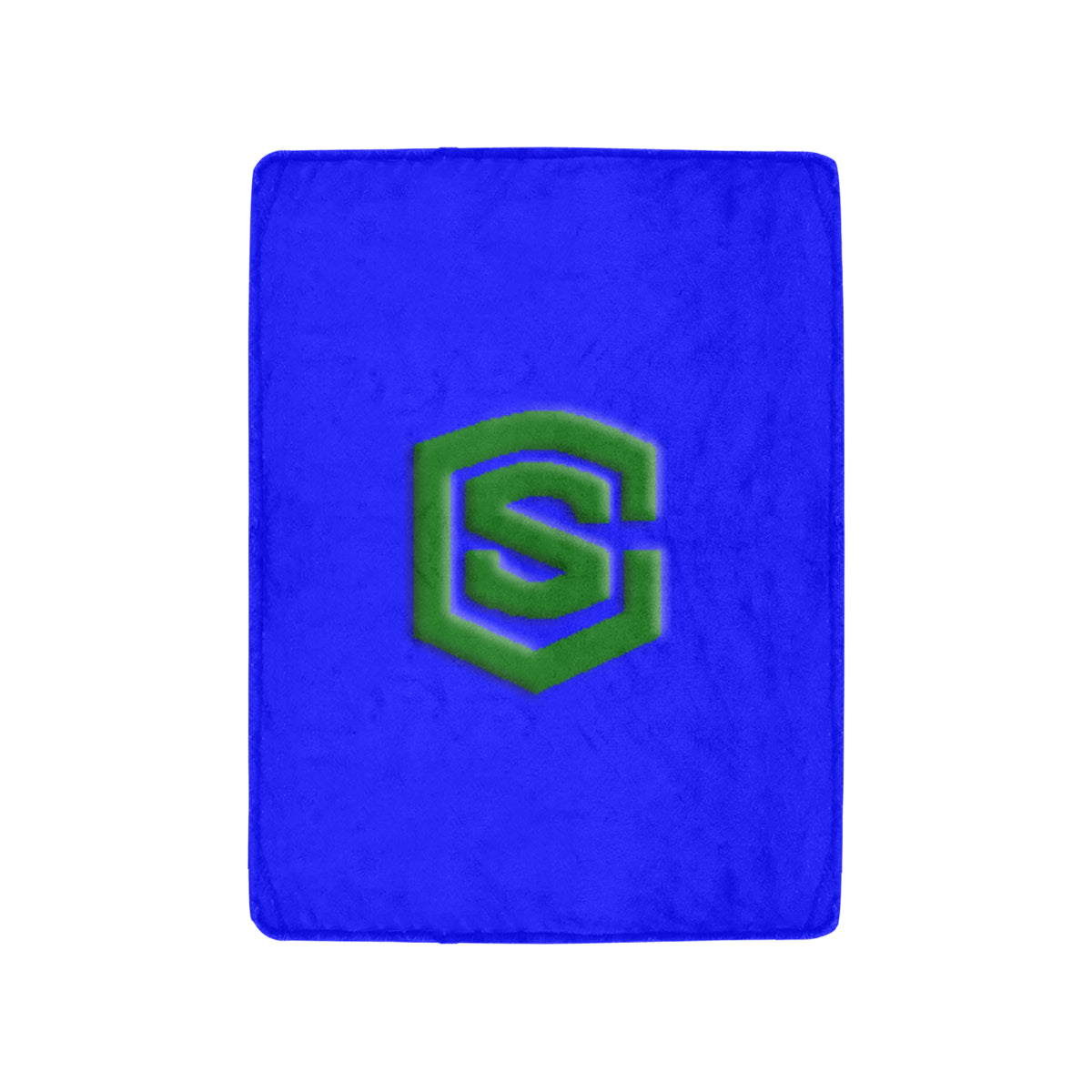 Blue Ultra-Soft Micro Fleece Blanket with Green Logo Ultra-Soft Micro Fleece Blanket 30"x40"