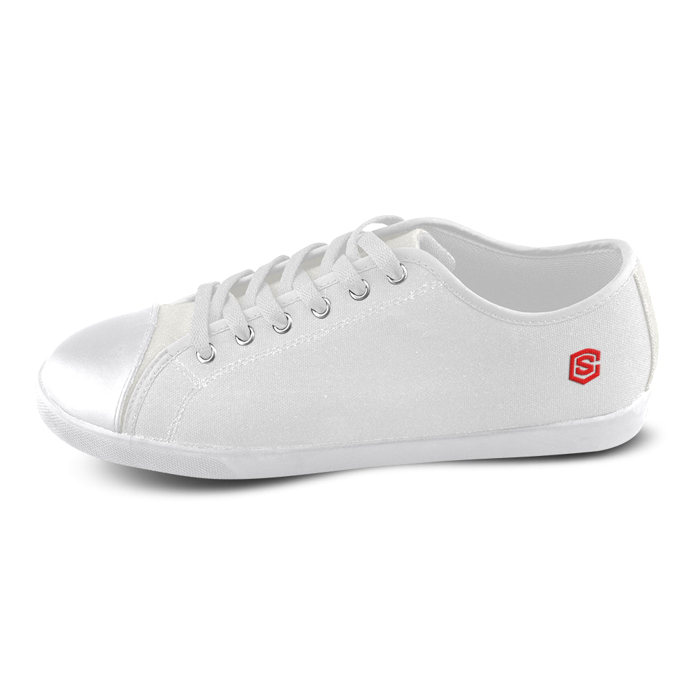 red Logo Men's Canvas Shoes (Model 016)