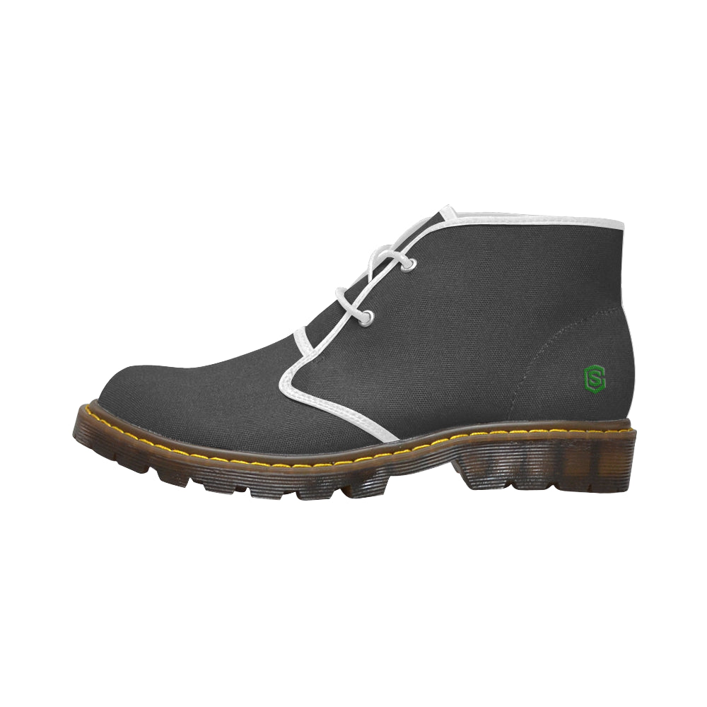 green Men's Canvas Chukka Boots (Model 2402-1)