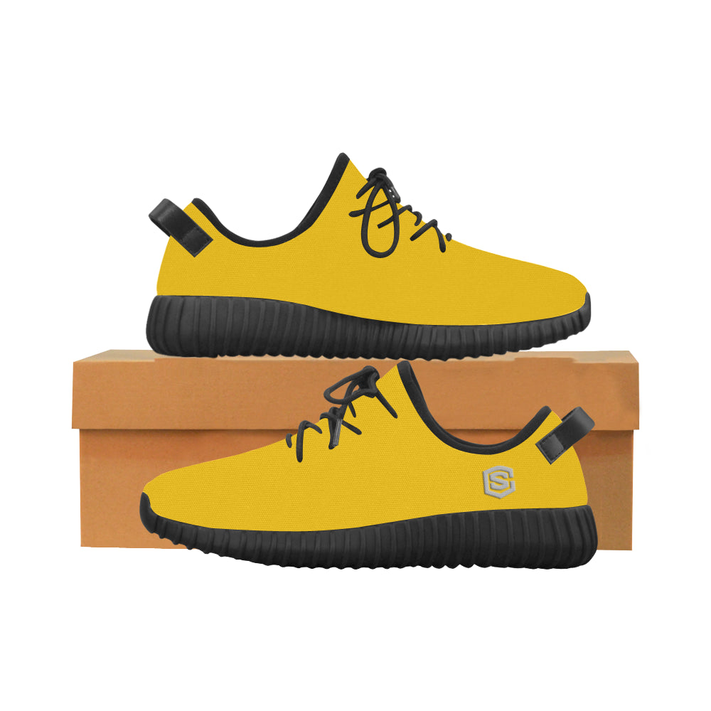 silver logo Grus Men's Breathable Woven Running Shoes (Model 022)