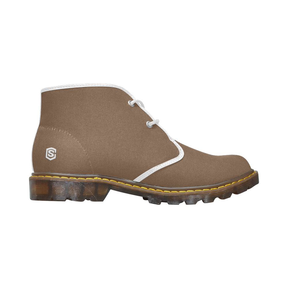 white Men's Canvas Chukka Boots (Model 2402-1)