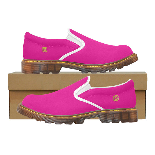 gold logo Martin Women's Slip-On Loafer (Model 12031)