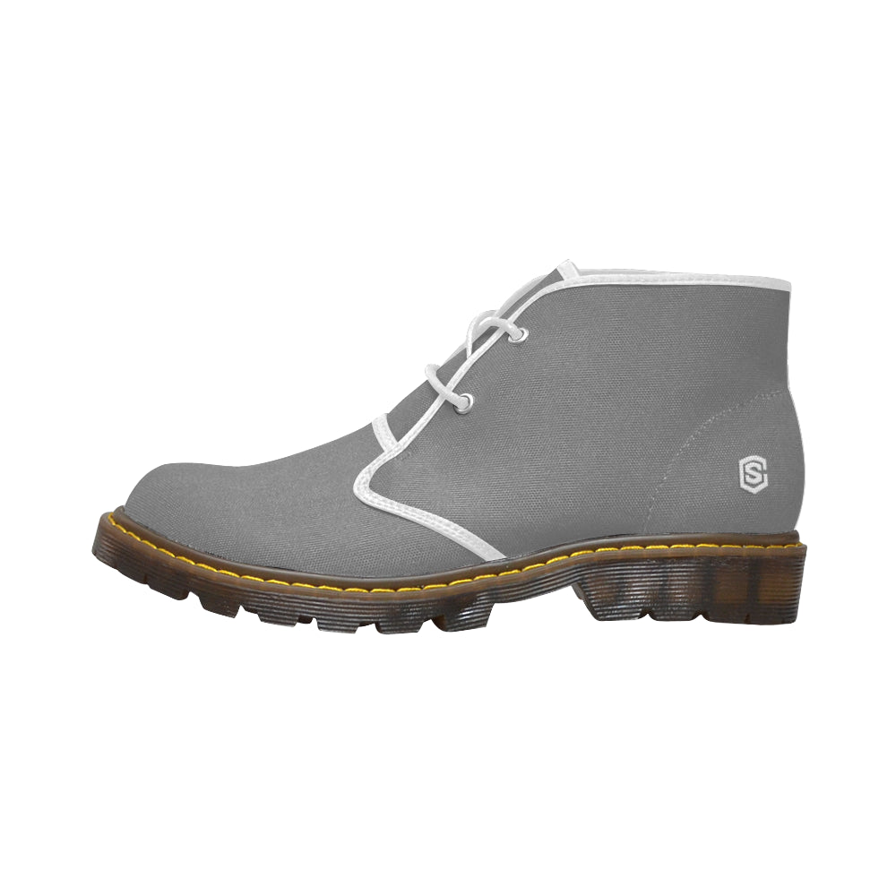 white Men's Canvas Chukka Boots (Model 2402-1)