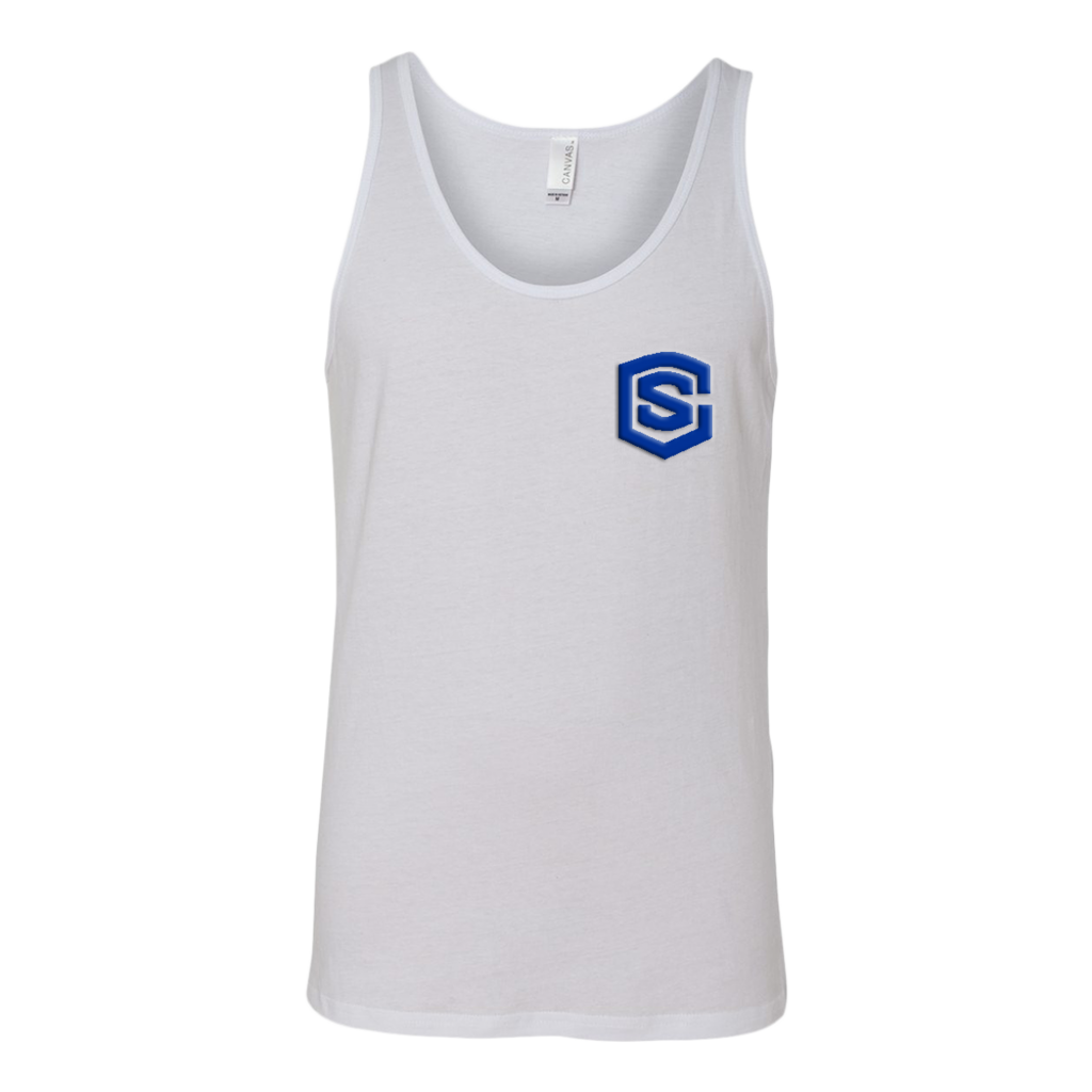 Canvas Unisex Tank WITH BLUE LOGO