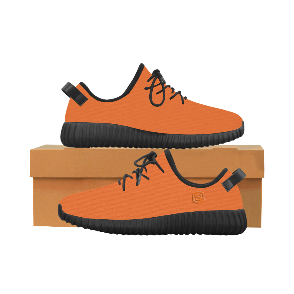 orange logo Grus Men's Breathable Woven Running Shoes (Model 022)