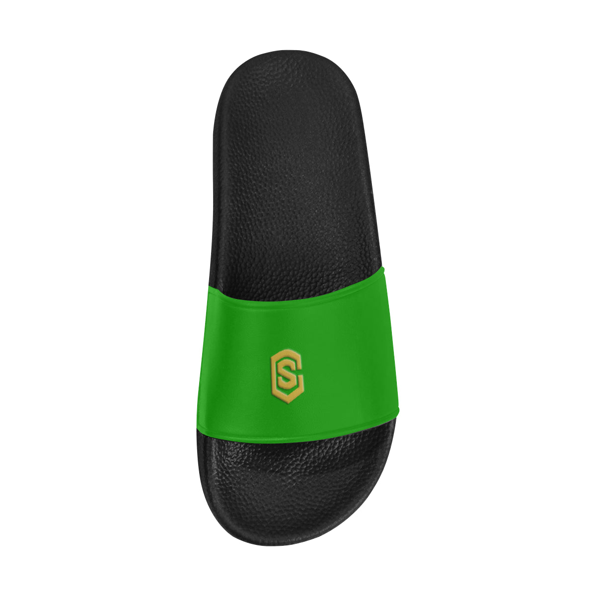 gold logo Men's Slide Sandals (Model 057)