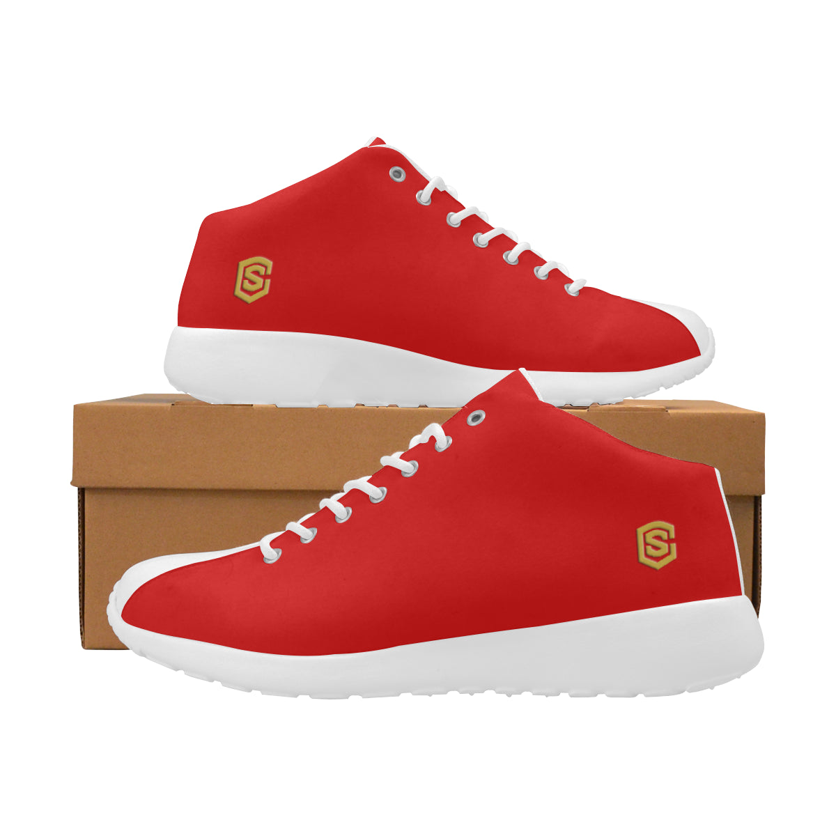 gold logo Men's Basketball Training Shoes (Model 47502)