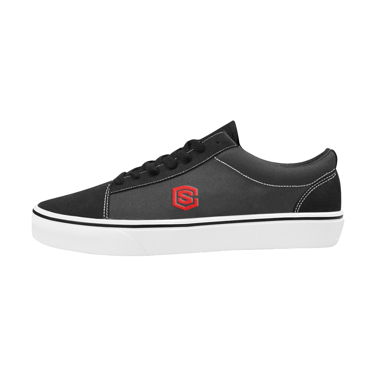 red logo Men's Low Top Skateboarding Shoes (Model E001-2)