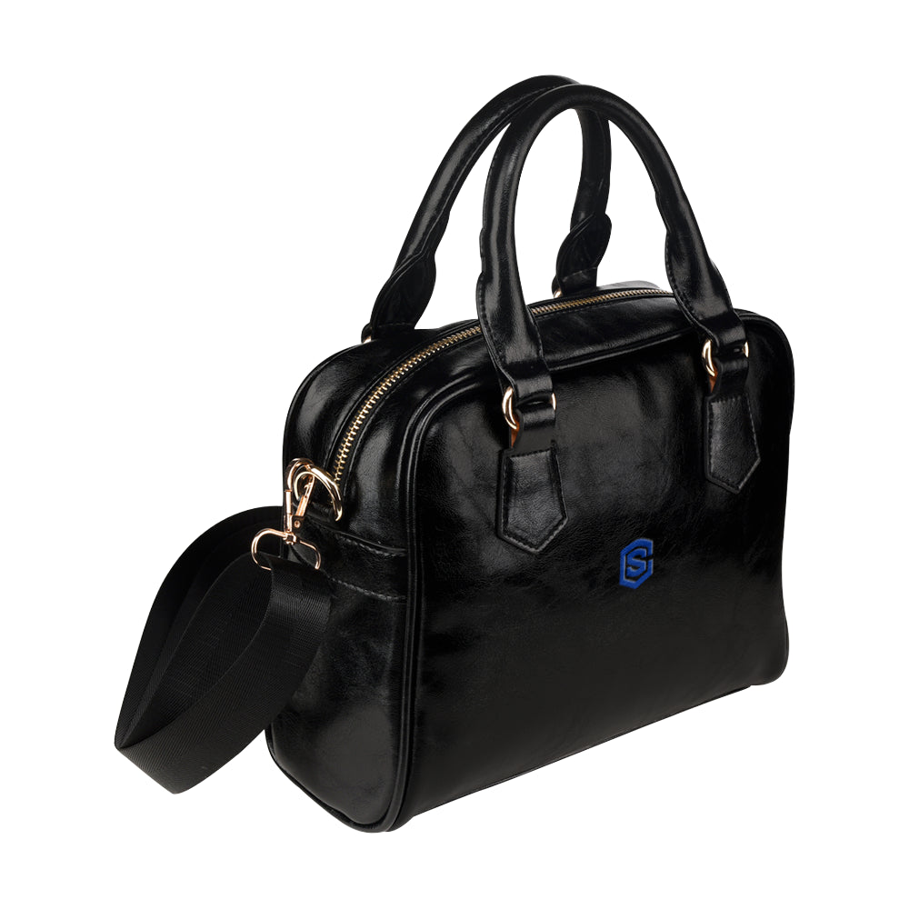 BLACK Shoulder Handbag blue logo Shoulder Handbag (Model 1634)