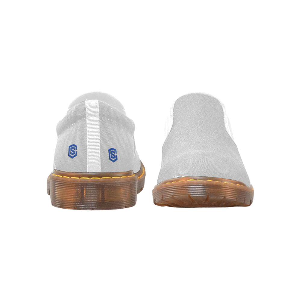 blue logo Martin Women's Slip-On Loafer (Model 12031)