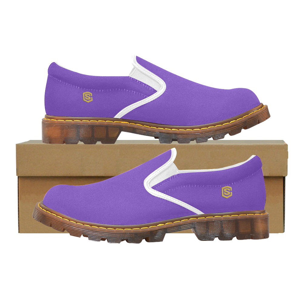 gold logo Martin Women's Slip-On Loafer (Model 12031)