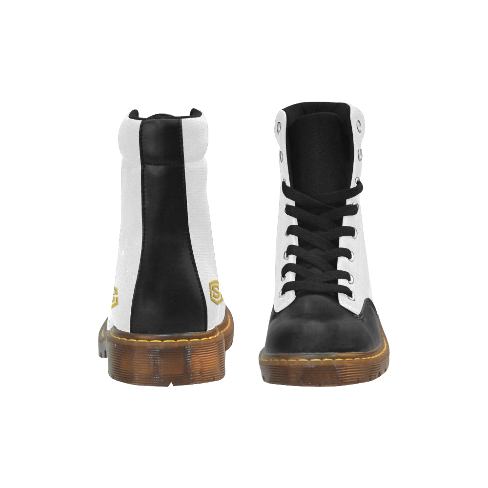 gold logo Apache Round Toe Women's Winter Boots (Model 1402)