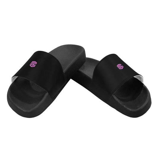 pink logo Women's Slide Sandals (Model 057)