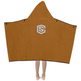 Brown Kids' Hooded Bath Towels with Silver Logo Kids' Hooded Bath Towels