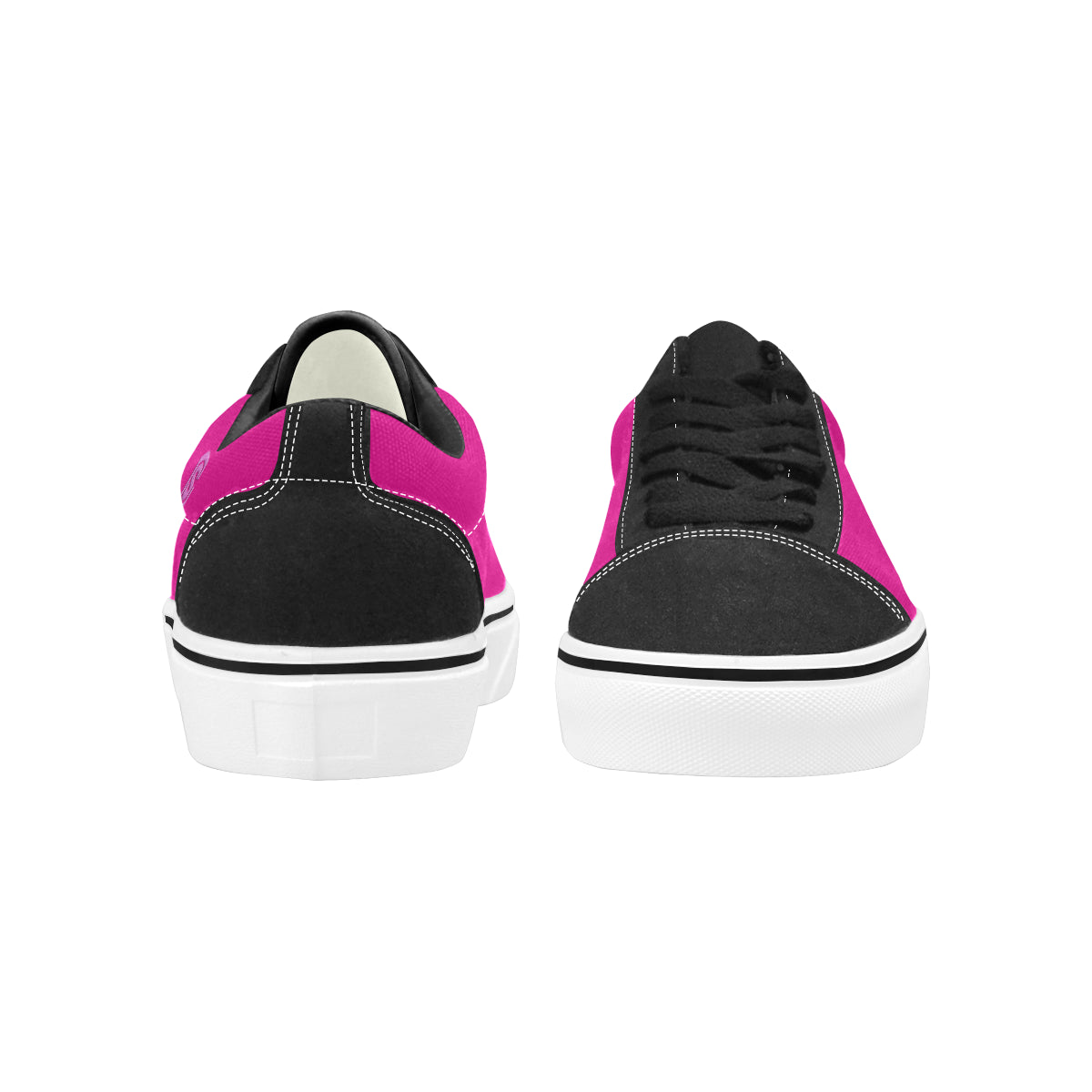 pink logo Women's Low Top Skateboarding Shoes (Model E001-2)