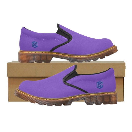 blue logo Martin Men's Slip-On Loafer (Model 12031)