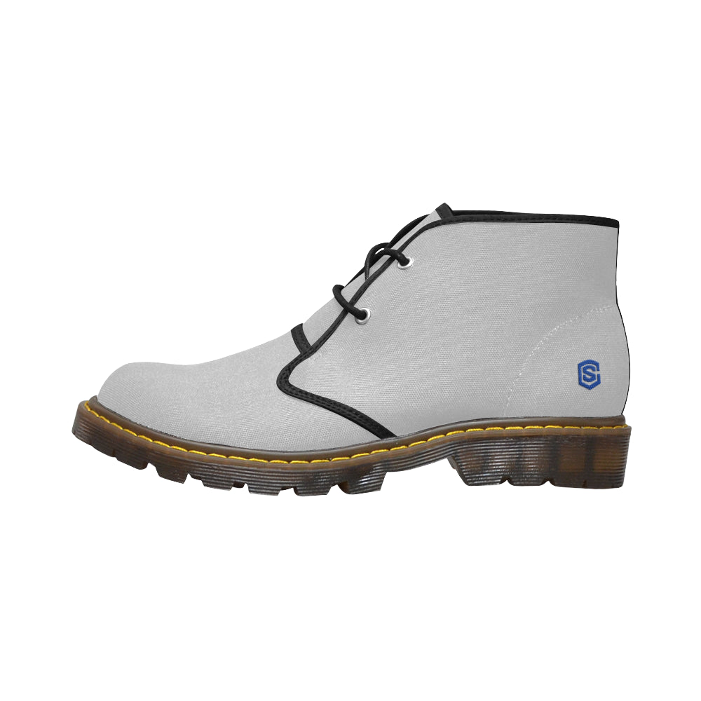 blue Men's Canvas Chukka Boots (Model 2402-1)