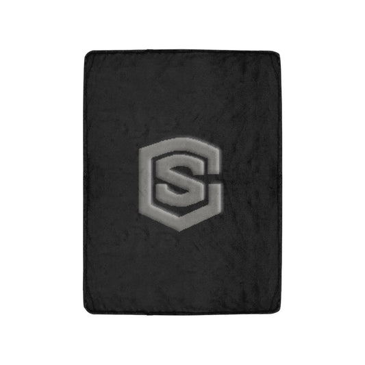 Black Ultra-Soft Micro Fleece Blanket with Gray Logo Ultra-Soft Micro Fleece Blanket 30"x40"