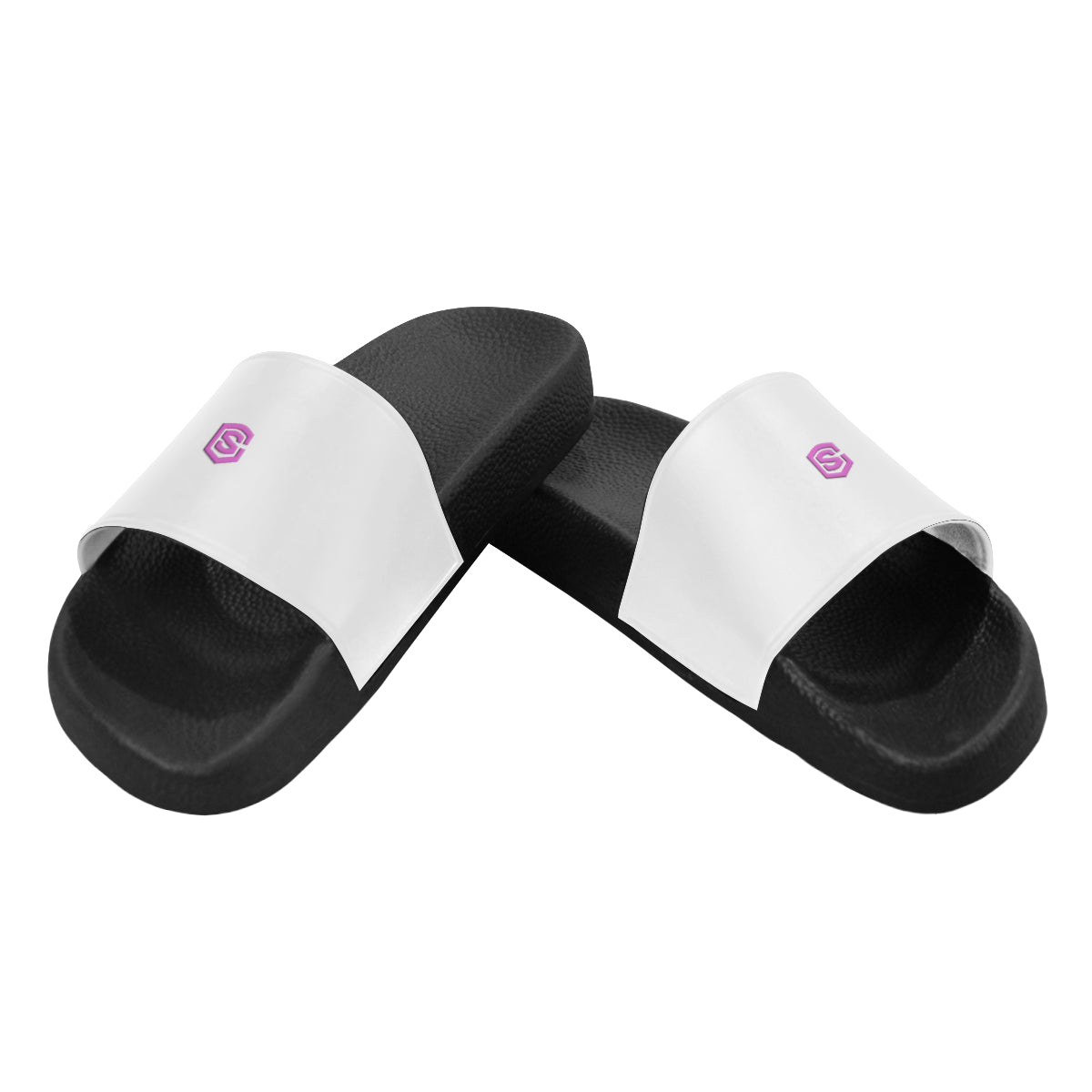 pink logo Women's Slide Sandals (Model 057)
