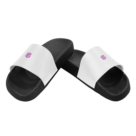 pink logo Women's Slide Sandals (Model 057)