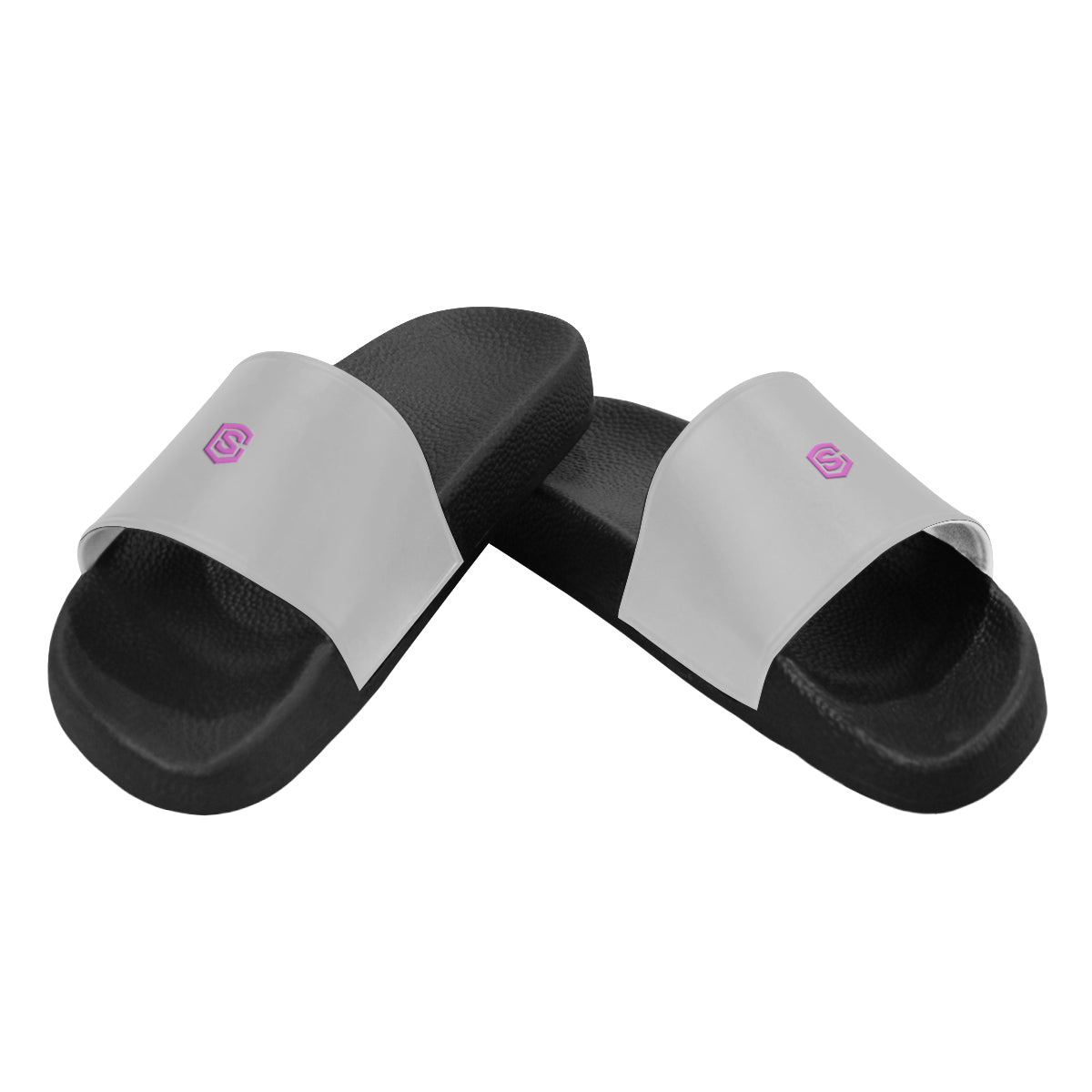 pink logo Women's Slide Sandals (Model 057)