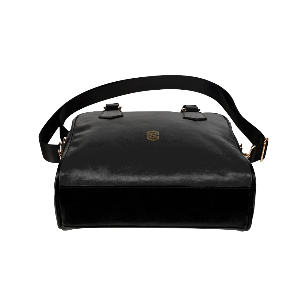 BLACK Shoulder Handbag brown logo Shoulder Handbag (Model 1634)