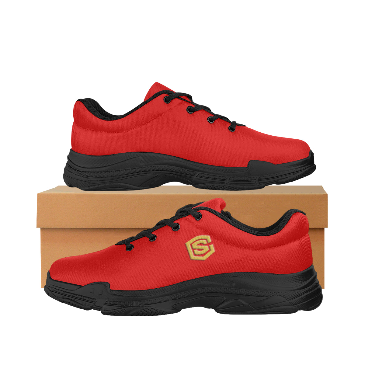 gold logo Lyra Men's Running Shoes (Model 058)