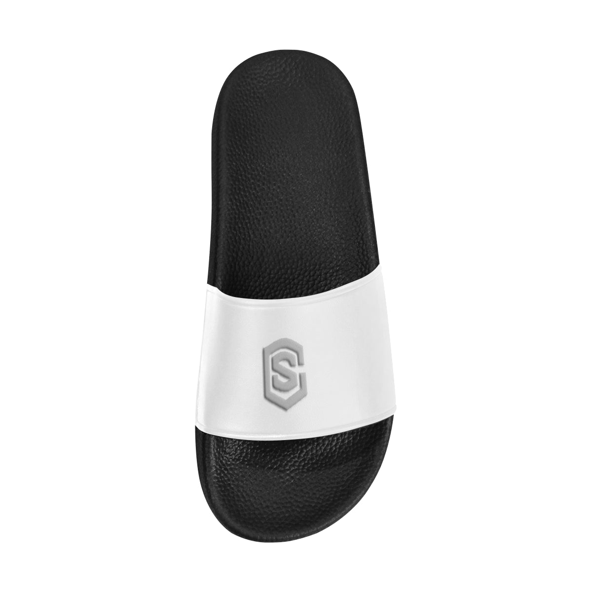 silver logo Men's Slide Sandals (Model 057)