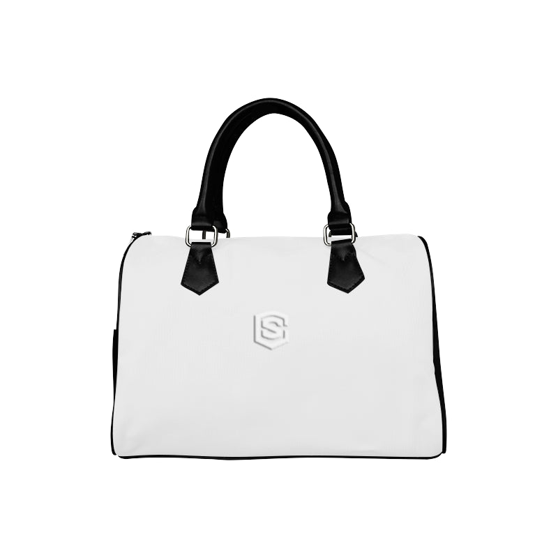 GRAY HANDBAG white logo Boston Handbag (Model 1621)