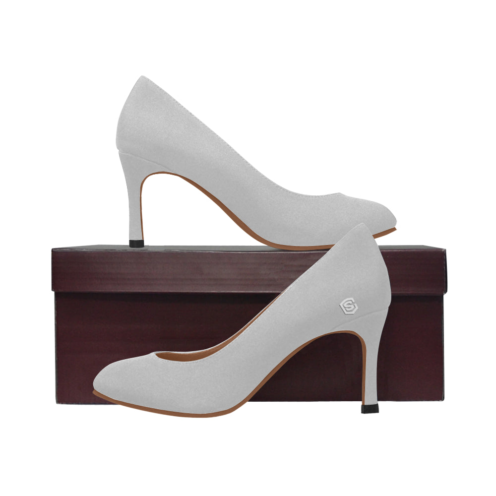 PINK Women's High Heels white logo Women's High Heels (Model 048)