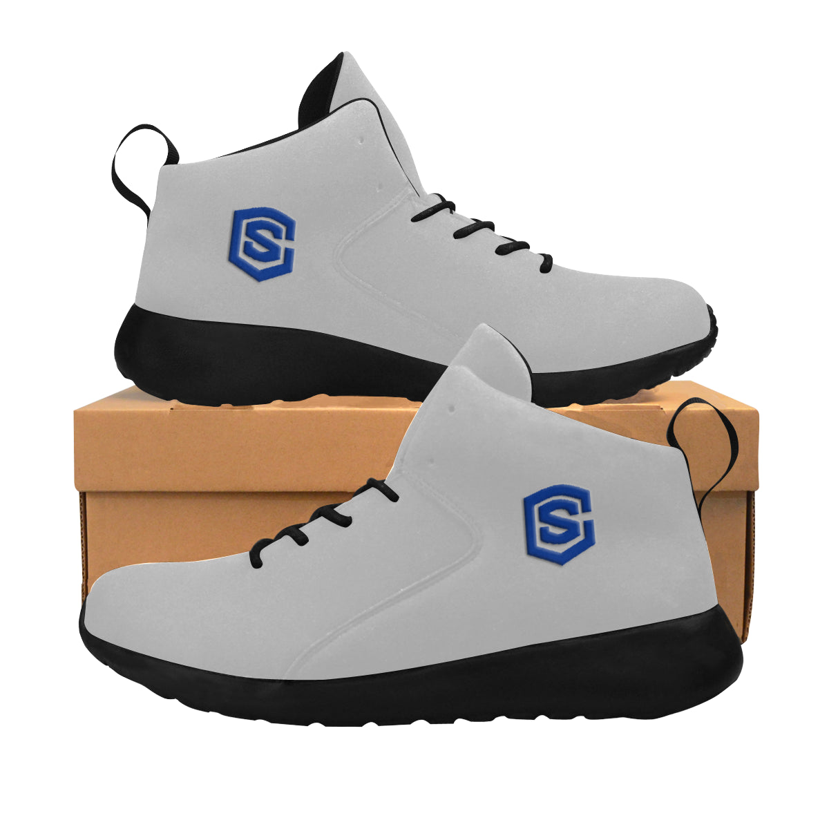 blue logo Men's Chukka Training Shoes (Model 57502)