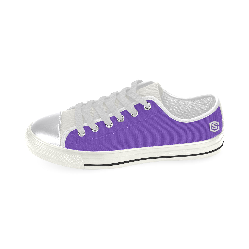 white logo Women's Classic Canvas Shoes (Model 018)