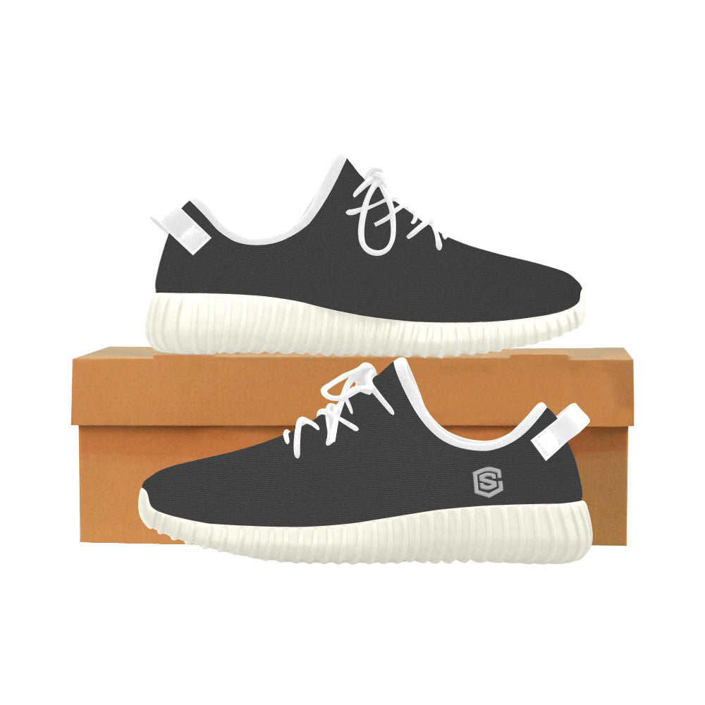 silver logo Grus Women's Breathable Woven Running Shoes (Model 022)