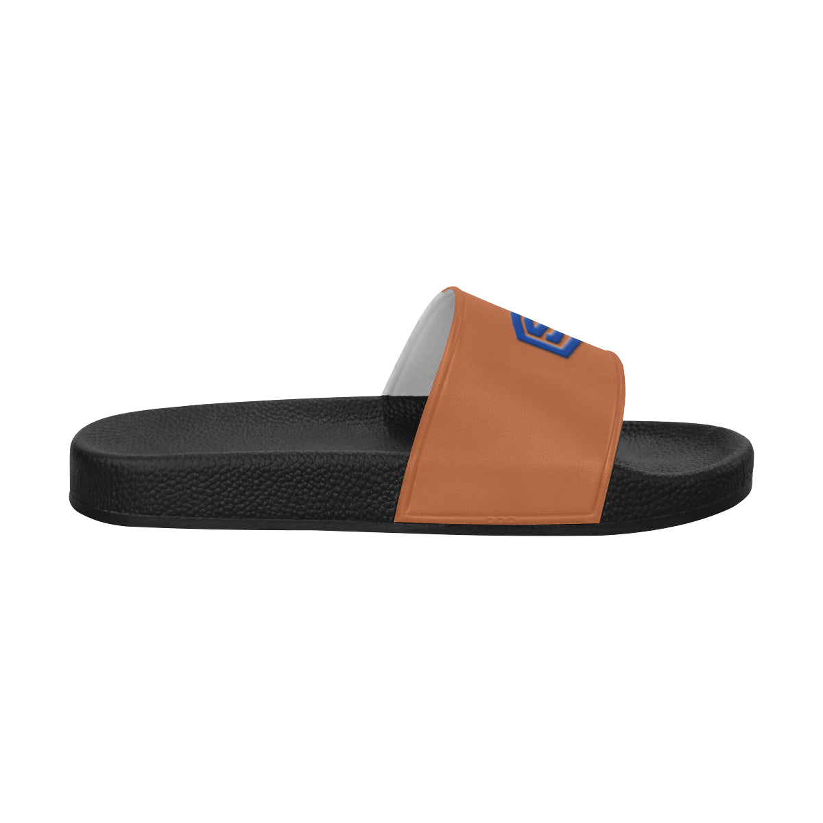 blue logo Men's Slide Sandals (Model 057)