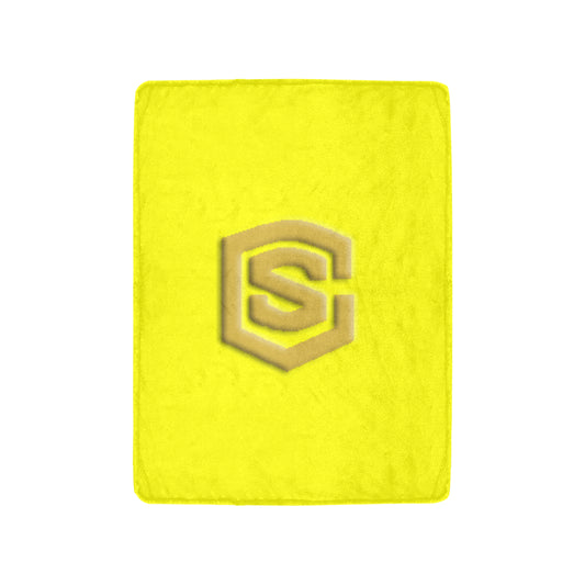 Yellow Ultra-Soft Micro Fleece Blanket with Gold Logo Ultra-Soft Micro Fleece Blanket 30"x40"