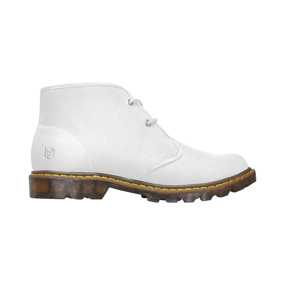 white Men's Canvas Chukka Boots (Model 2402-1)