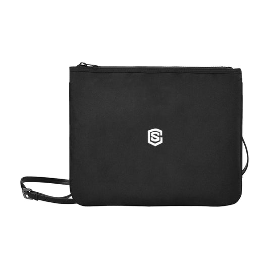 BLACK SLIM CLUTCH BAG white logo Slim Clutch Bag (Model 1668)