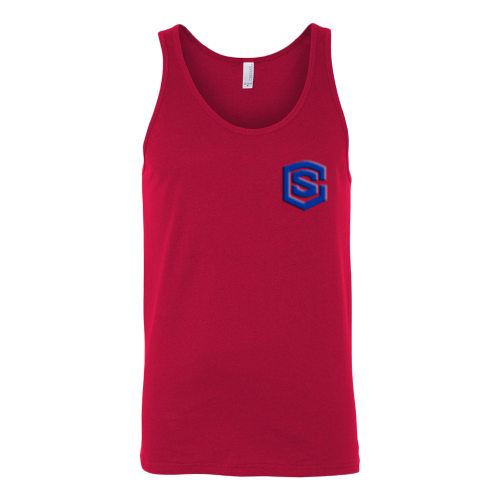 Canvas Unisex Tank WITH BLUE LOGO