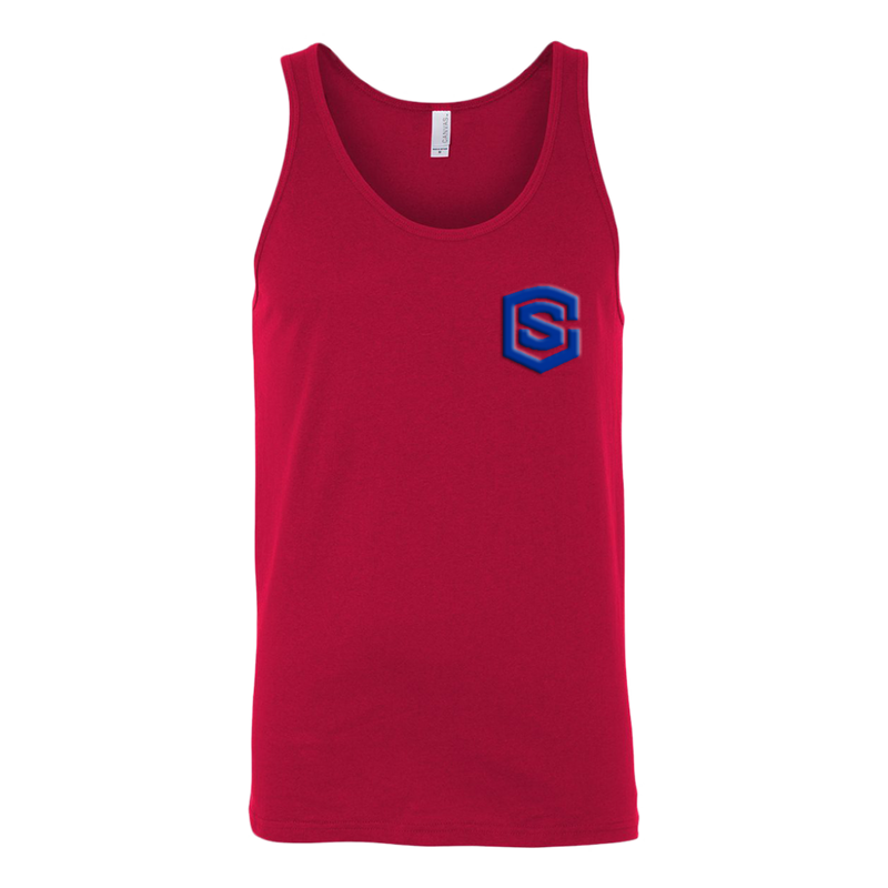 Canvas Unisex Tank WITH BLUE LOGO