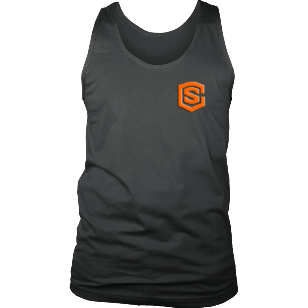 District Mens Tank WITH ORANGE LOGO