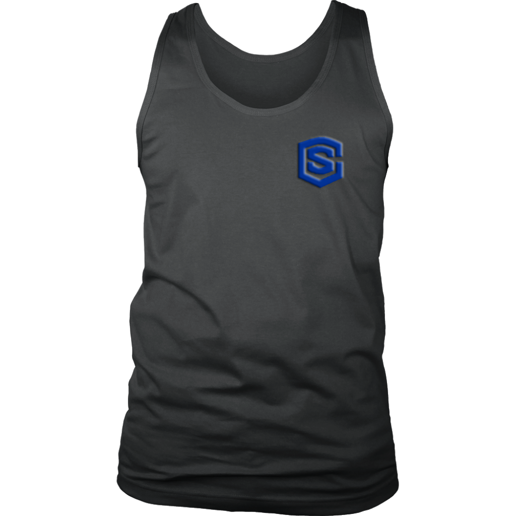 District Mens Tank WITH BLUE LOGO