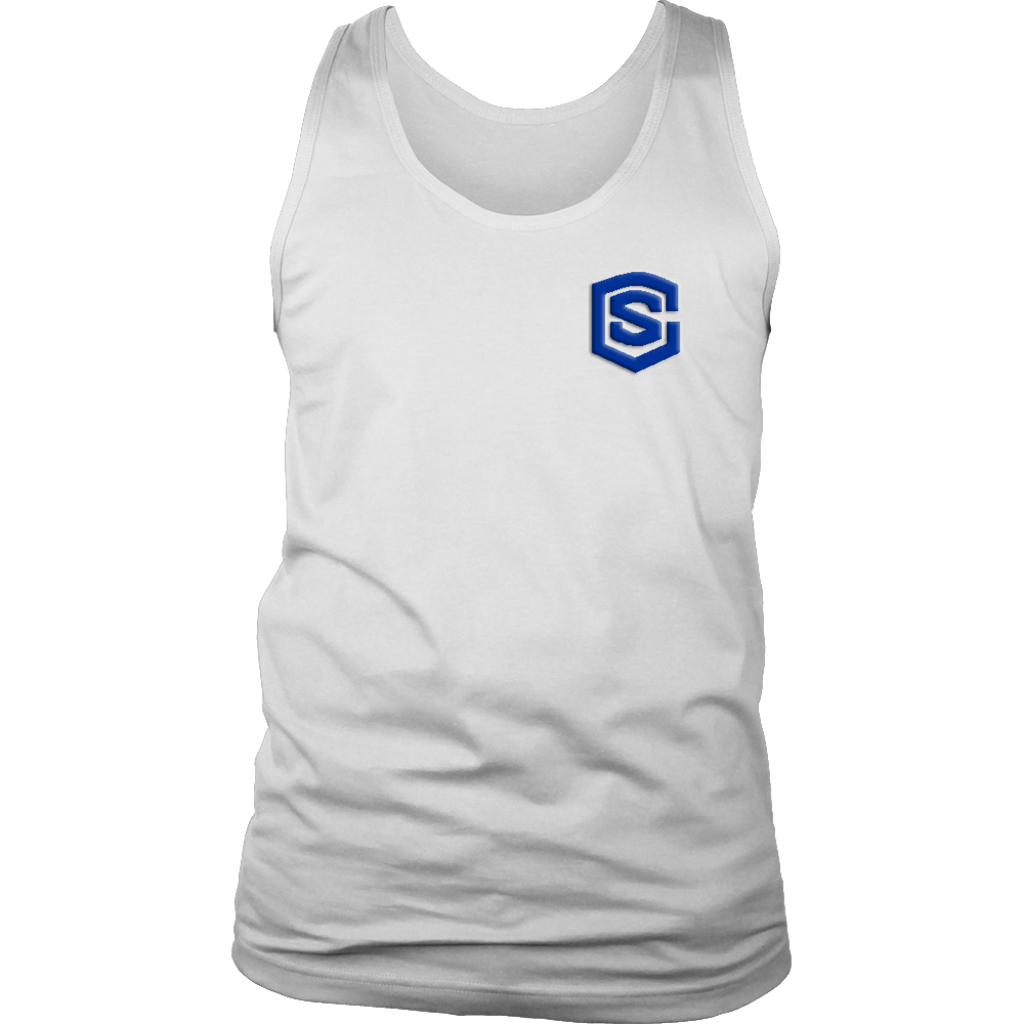 District Mens Tank WITH BLUE LOGO
