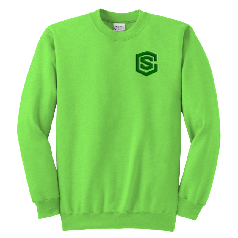 Youth Crewneck Sweatshirt WITH GREEN LOGO