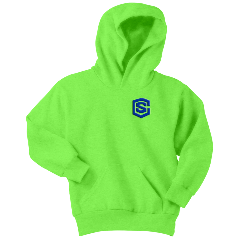Youth Hoodie WITH BLUE  LOGO