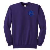 Youth Crewneck Sweatshirt WITH BLUE LOGO
