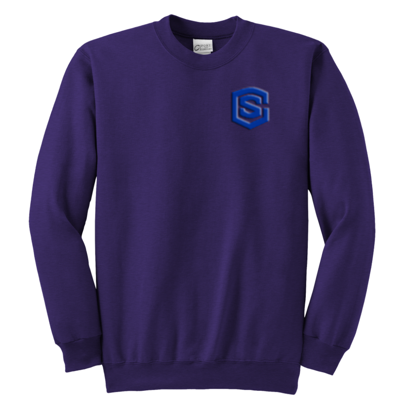 Youth Crewneck Sweatshirt WITH BLUE LOGO