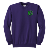 Youth Crewneck Sweatshirt WITH GREEN LOGO