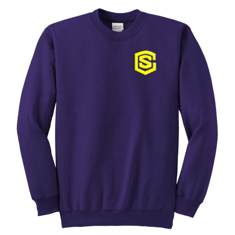 Youth Crewneck Sweatshirt WITH YELLOW  LOGO